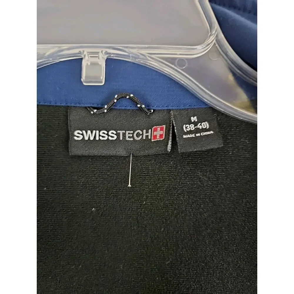 Swisstech ~Men's Size M (38-40)~ Navy Blue Zip-Up Windbreaker Jeacket.